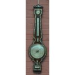 An early Victorian rosewood and mother of pearl inlaid wheel barometer,