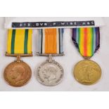 A WWI trio medal group awarded to 213. Dvr. P.Wise. ASC including a Territorial War Medal.