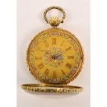 An early 19th century 18ct yellow gold cased open face key wind pocket watch,