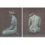 After ALAN COWNIE; female nude prints, "Sheena-Study 1" and "Sheena-Study 2", both 46 x 33cm,