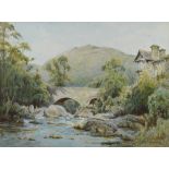 TOM CLOUGH (1867-1943); watercolour "Pon Y Pain Bettws Y Coed", signed,