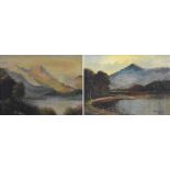 TOM FIELDING; a pair of oils on canvas, mountainous river landscapes, both signed, one dated 1920,