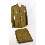 A Lotery & Co Ltd dress Earl of Chester's Yeomanry khaki jacket and trousers.