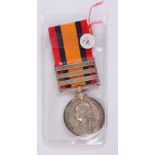 A Queen's South Africa Medal with three bars; Belfast, Wittebergen and Cape Colony,