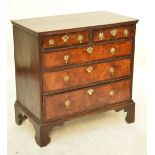 An 18th century walnut chest of drawers,