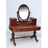 A large Victorian mahogany dressing table,