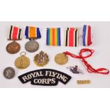 Three WWI medals including the Victory Medal and the Special Constabulary Long Service Medal,