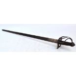 A mid 19th century English horseman's saber with leather grip,
