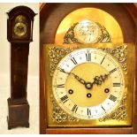 A mahogany cased longcase clock of small proportions,