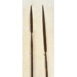 Two late 19th/early 20th century spears, length 205 and 174 cm (2).