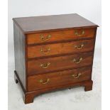 GILLOWS; an early 19th century mahogany chest of small proportions,