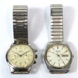 A vintage men's 'Lemania' automatic wristwatch (af) and a boxed gentleman's Seiko Quartz stainless