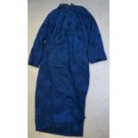 A gentleman's vintage midnight blue Chinese silk gown.