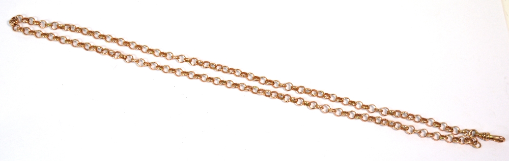A 9ct rose gold chain, length approx 53cm, approx 16.7g.