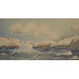 JOHN HARDY MEADOWS (1912-2008); a watercolour entitled 'HMS Endurance Antarctica',