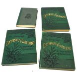 Three volumes of 'The Illustrated Dictionary of Gardening,