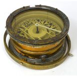 A Stevenson and Harris of Aberdeen ship's compass, diameter 27cm.