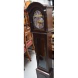 A modern mahogany case grandmother clock,