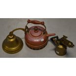 A small collector's lot of metalware to include a ship's bell,