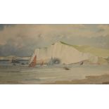 JOHN HARDY MEADOWS (1912-2008); a watercolour entitled 'Chalk Cliff',