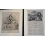 A lithograph entitled 'Admiral Lord Nelson, K.B.