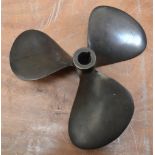 A bronze triple bladed ship's propeller, diameter 30cm.