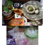 Various ceramics to include Royal Worcester trinket pots, Royal Vienna shallow bowl,