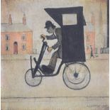 LAURENCE STEPHEN LOWRY (1887-1976); a signed limited edition coloured print, 'The Contraption',