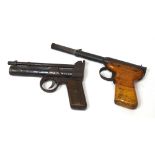 A 1920s Webley Junior pistol and a 1950s Browning air pistol (2).