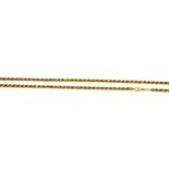 A 9ct gold rope twist necklace, approx 9.4g.