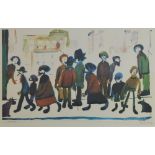 LAURENCE STEPHEN LOWRY (1887-1976); a signed limited edition coloured print,