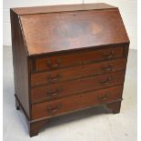 A mahogany inlaid bureau,