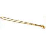 A 9ct two tone gold rope twist necklace, approx 28g.