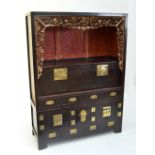 A late 19th century Chinese altar cabinet,