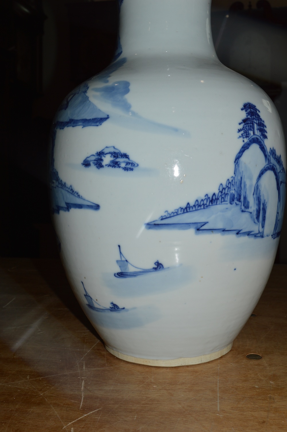 A large late 19th/early 20th century Chinese baluster vase with flared rim, - Image 6 of 13