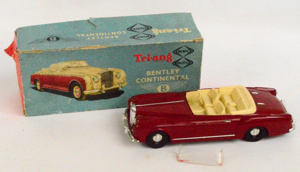 A boxed Tri-ang Minic Electric Bentley Continental, 1/20 scale, M.014.