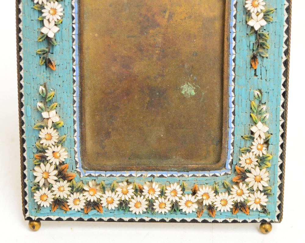 A late 19th century Italian micromosaic frame with arched top, - Image 3 of 3