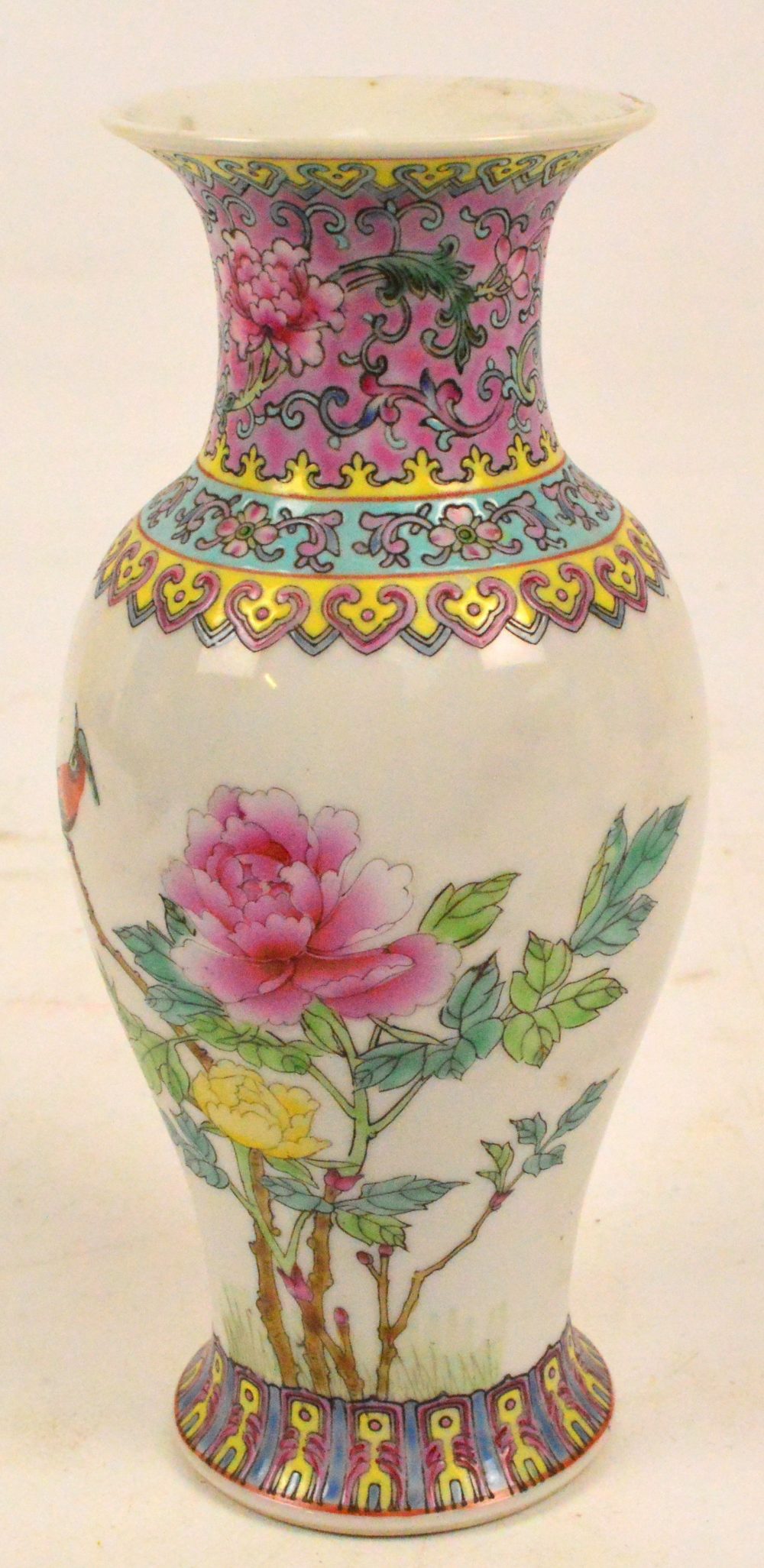 A 20th century Chinese Republic style baluster vase decorated with mountainous and architectural - Image 6 of 10
