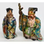 Two late 19th/early 20th century porcelain figures of one of the Immortals,