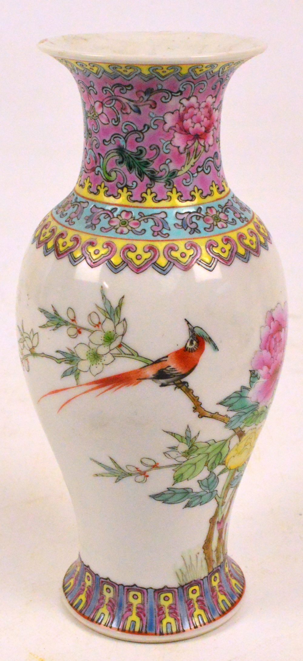 A 20th century Chinese Republic style baluster vase decorated with mountainous and architectural - Image 5 of 10