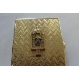 CARTIER; an early 20th century 14ct yellow gold rectangular snuff box,