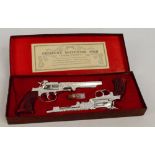 A boxed pair of Crescent Texan pistols.
