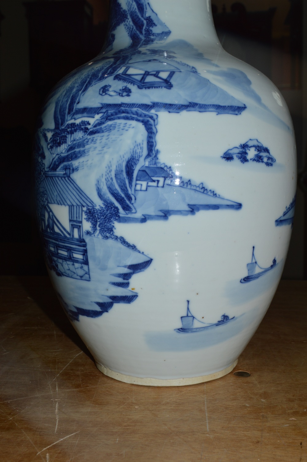 A large late 19th/early 20th century Chinese baluster vase with flared rim, - Image 5 of 13