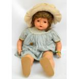 A rare early 20th century Madame Hendren talking and walking doll,