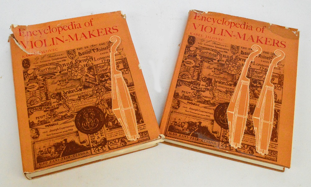 KAREL JALOVEC; Encyclopedia of Violin-Makers, two volumes, published by Paul Hamlyn Ltd, 1968.