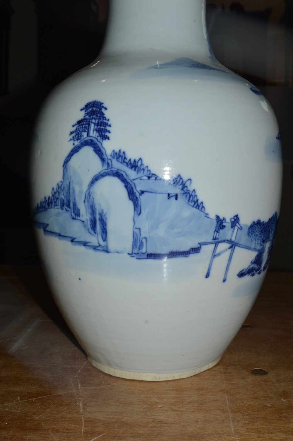 A large late 19th/early 20th century Chinese baluster vase with flared rim, - Image 7 of 13