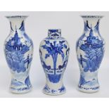 A pair of 19th century Chinese baluster vases,