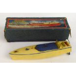 A boxed Hornby speedboat, length 31.5cm, manufactured by Meccano Ltd, Liverpool.