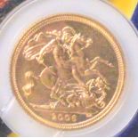 An Elizabeth II proof half sovereign, 2006.