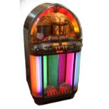 A 1947 Wurlitzer 1100 jukebox, serial number 2110489, with service manual.